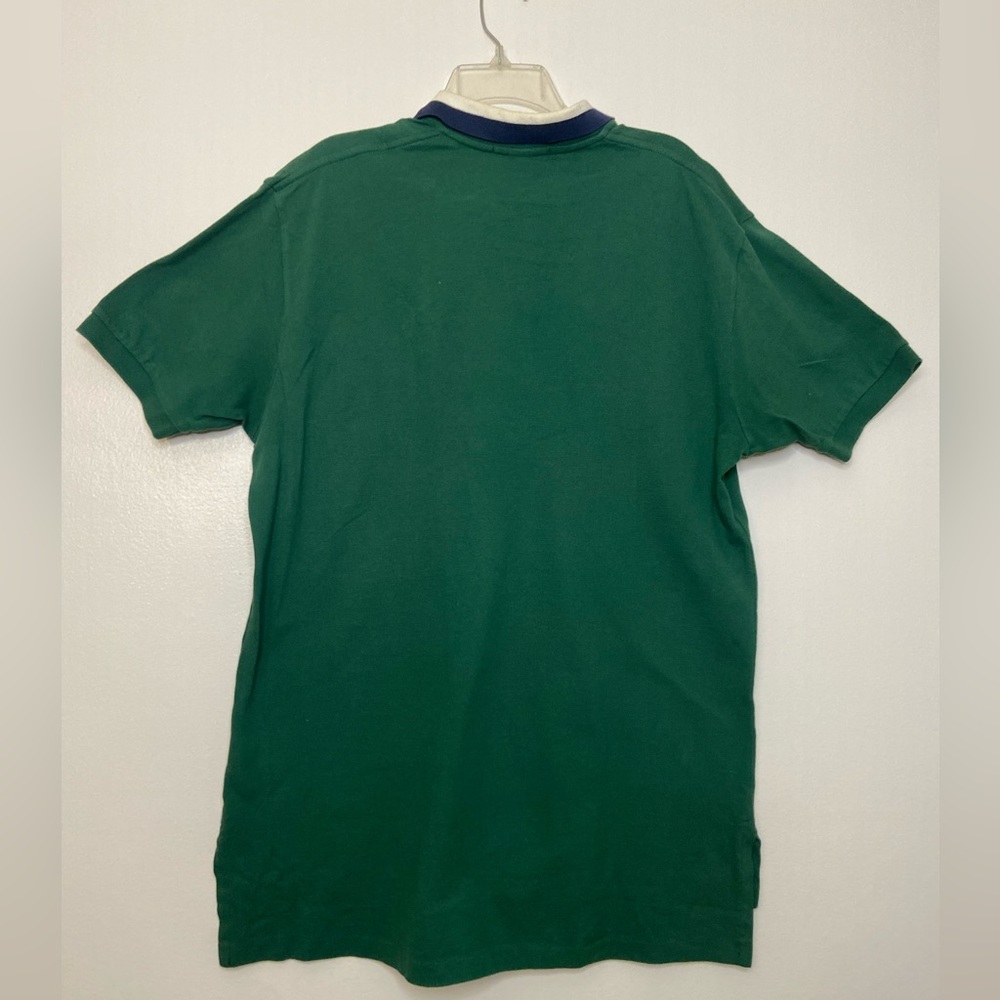Polo Ralph Lauren forest green large 100% Cotton Striped Collar - Picture 6 of 9